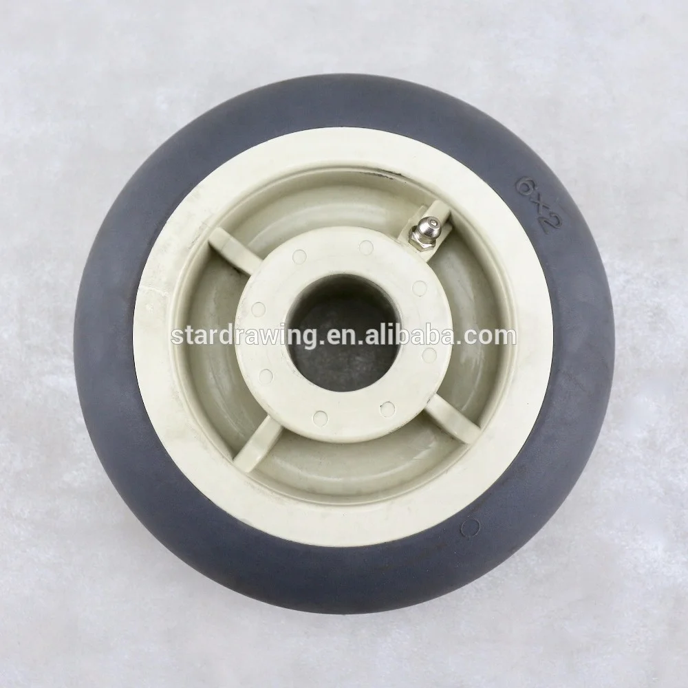 SS Soft roll Thermoplastic tread on Polyolefin core 6 inch TPR caster wheel donut tread TPR caster