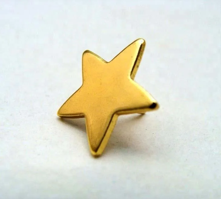 High quality custom metal star shaped badge