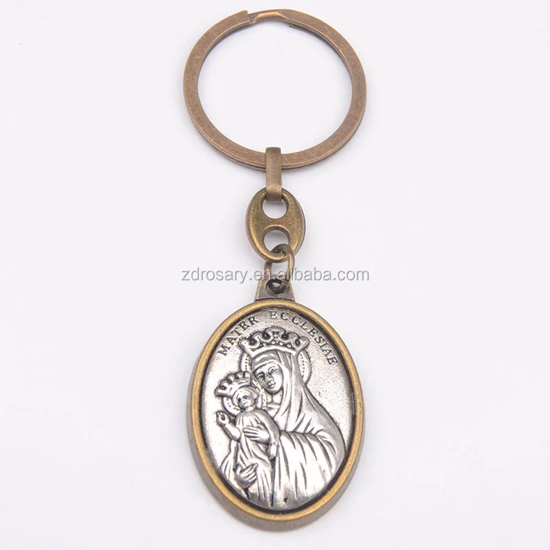 Религиозные кольца для ключей Mater ecesiae недорогой католический металлический брелок