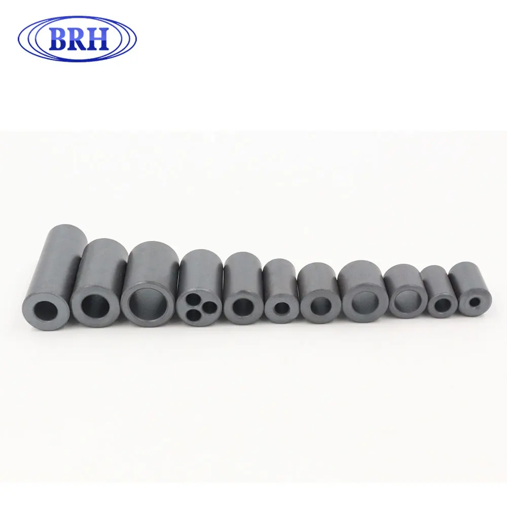 High frequency high permeability whole series custom NiZn bobbin EMI round cable soft toroidal ferrite ring core