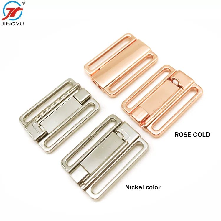 Wholesales Custom metal nursing bra clasp for swimwear bra gold swimwear claps closure