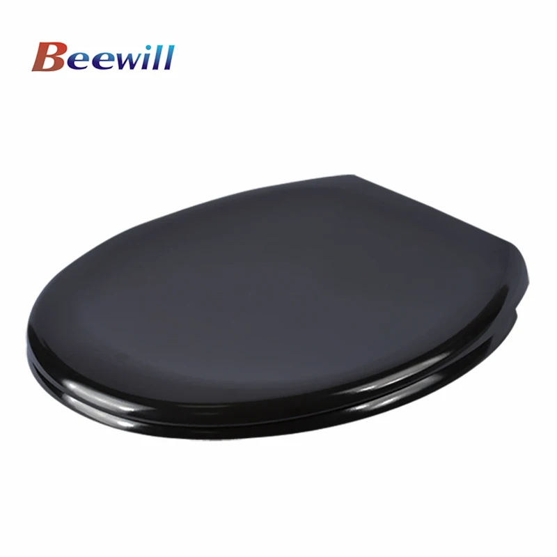 Black color soft close two piece round toilet seat