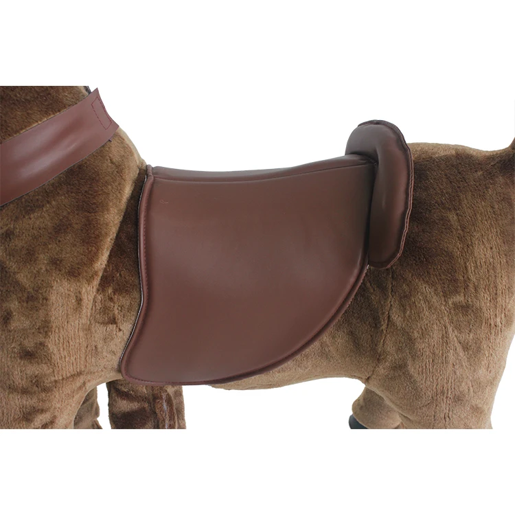 Soft Furs Horse Equipment Riding Life Size Mechanical Horse Metal Rocking Animal