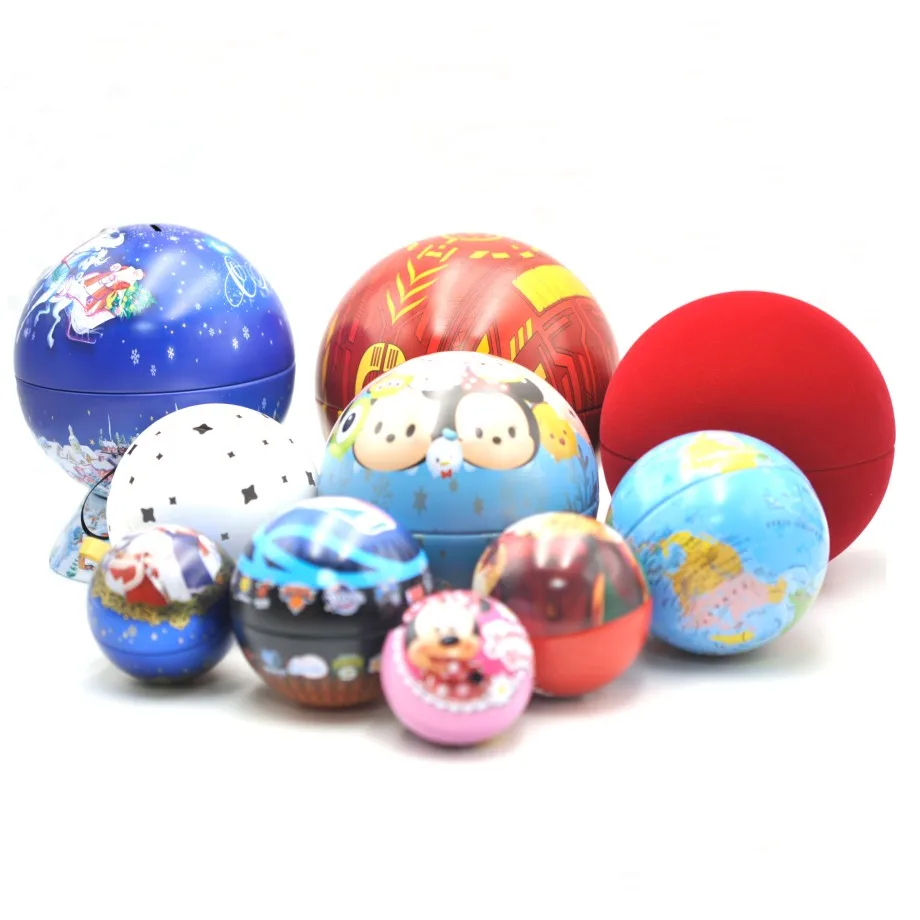 OEM factory customized various size metal ball round bauble tin