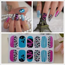 Y031 Hot 2015 Leopard Designs Toe Nail Art Polish Stickers For nail