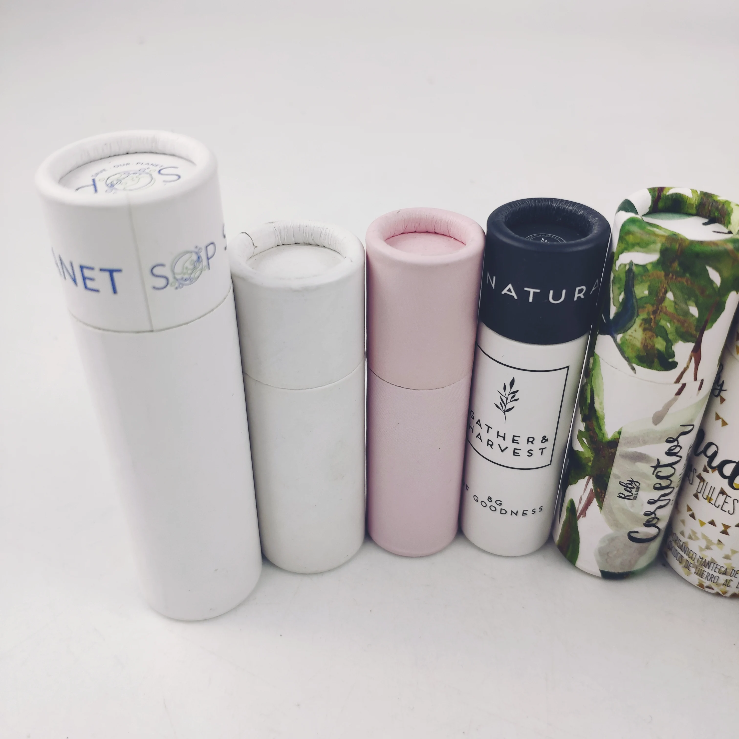 Cosmetic Packaging round Custom empty lip balm tube/lipbalm tube / lip balm container