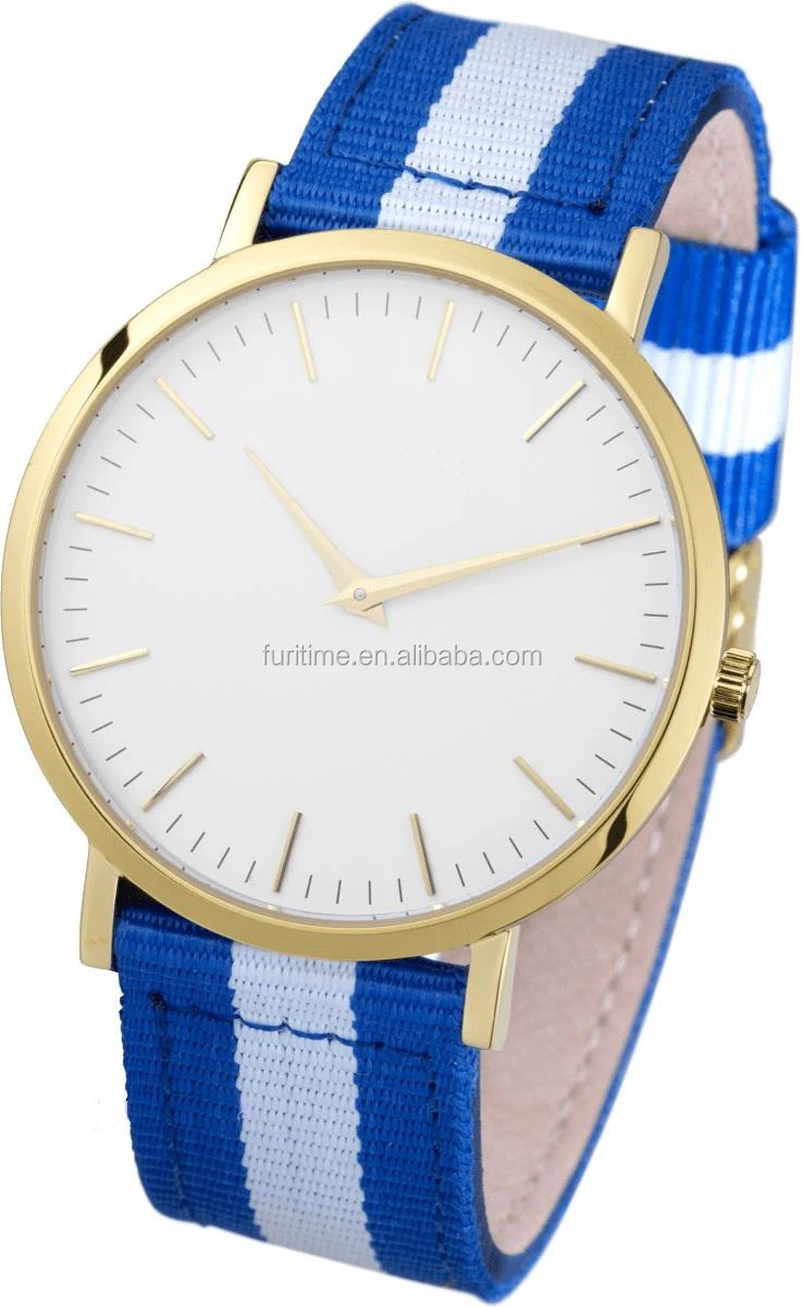 OEM brand fashion mesh band with PVD gold plating japan movement super slim men quartz watch