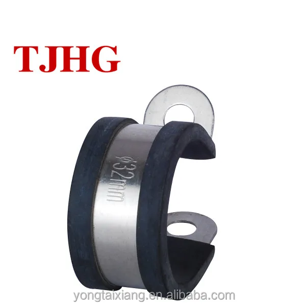 
P Type Rubber Clamp EPDM Rubber Lined Hose Clamp 