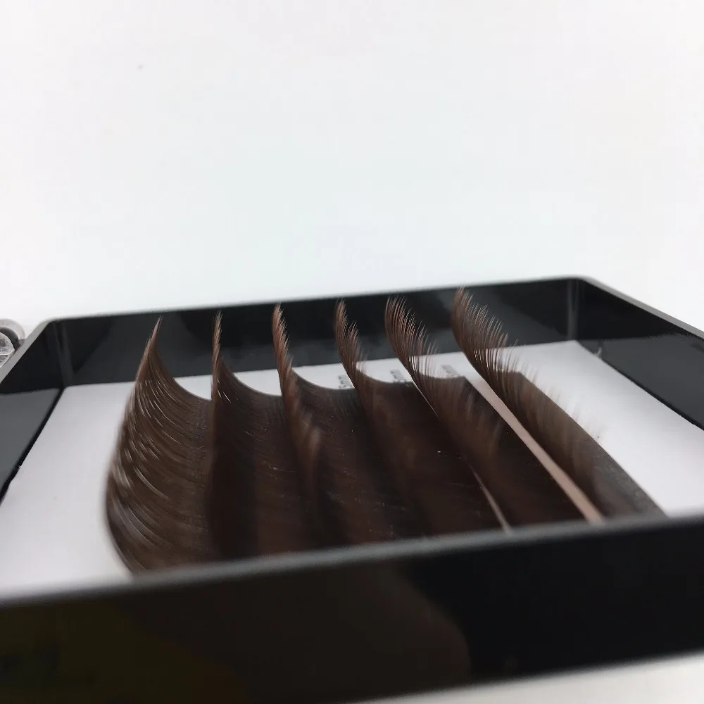 individual lashes brown lash extensions of lash extension with coffee brown color