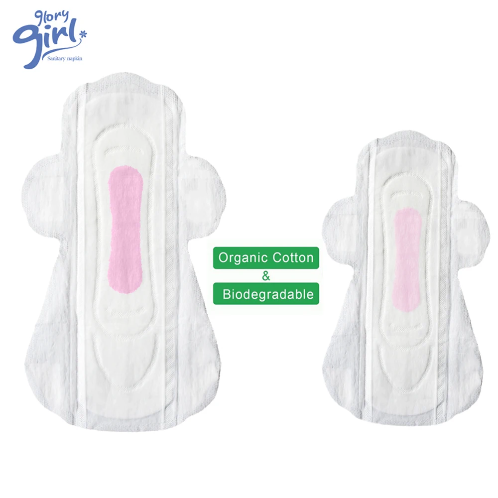 Natural Organic Cotton Biodegradable Female Sanitary Napkin Pad Manufacturer In China For Women With Cheap Price