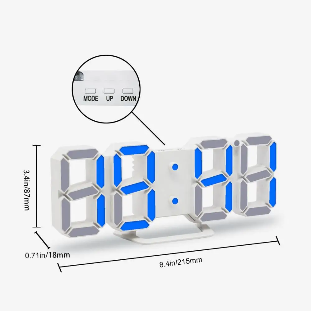 2019 China Supply Creative Gift Smart Digital LED Wall Watch Table Alarm Clock Temperature display