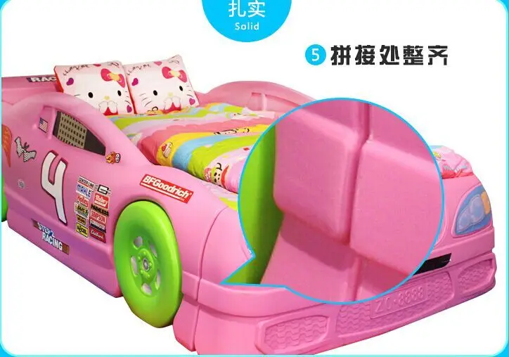 Kids Modern cartoon race Wooden Baby Toddler Car Design Bed Children Furniture simple plastic Bed for sale