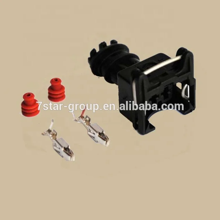 282189-1 927770-3 828905-1  2 Way Junior Power Timer auto connector With Terminals Boot and Cable Seals