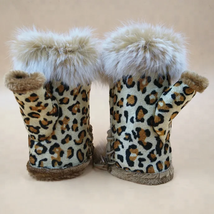 2018 зимняя грелка для рук из кроличьего меха кожаные женские замшевые варежки без пальцев женские зимние перчатки на запястье