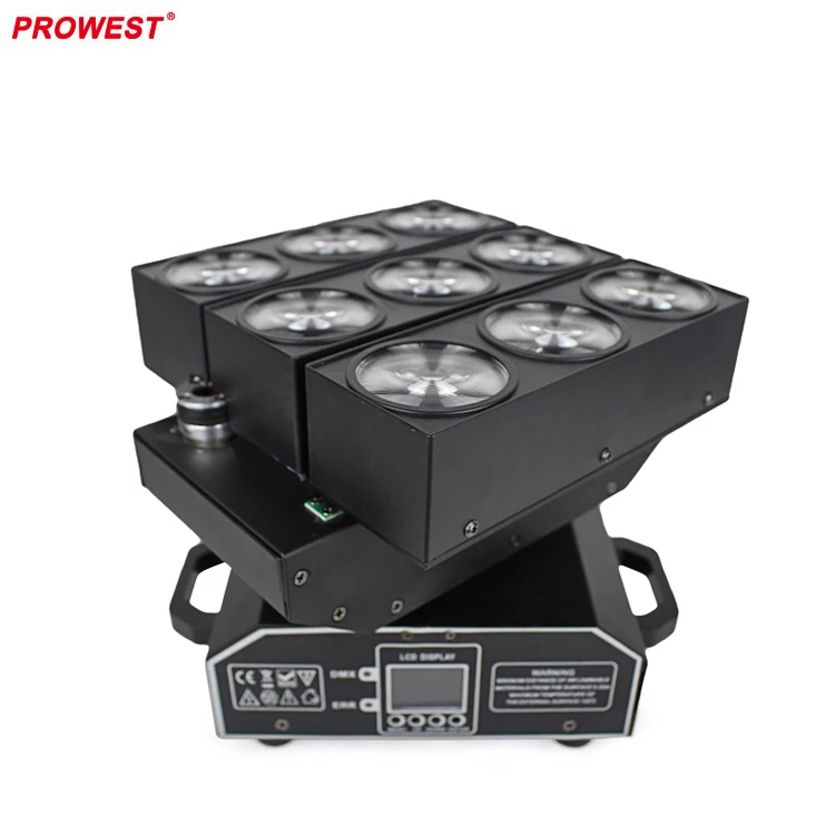 LED stage lighting deformable matrix transformer infinite 9*10W RGBW 4in1 beam moving head lights for show disco music club