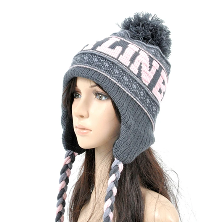 
Custom Acrylic Knit Women Cap Beret Beanie Bobble Crochet Hat 
