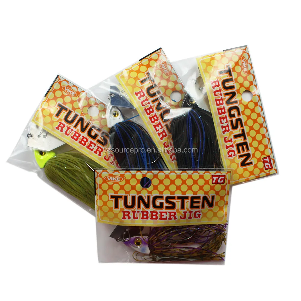 38TBJH-10 fishing tungsten blade jig with 3/0 hook 3/8 oz. (10.6g) black color 1pk