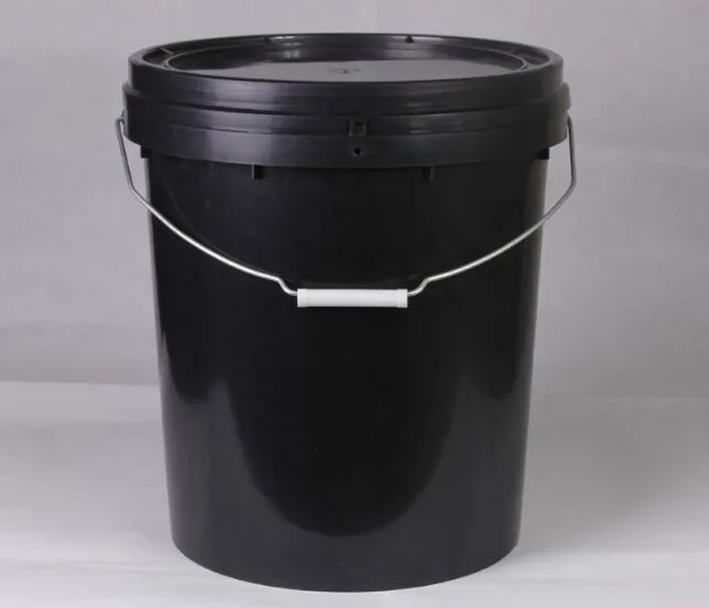 
Black plastic bucket with many colors available 
