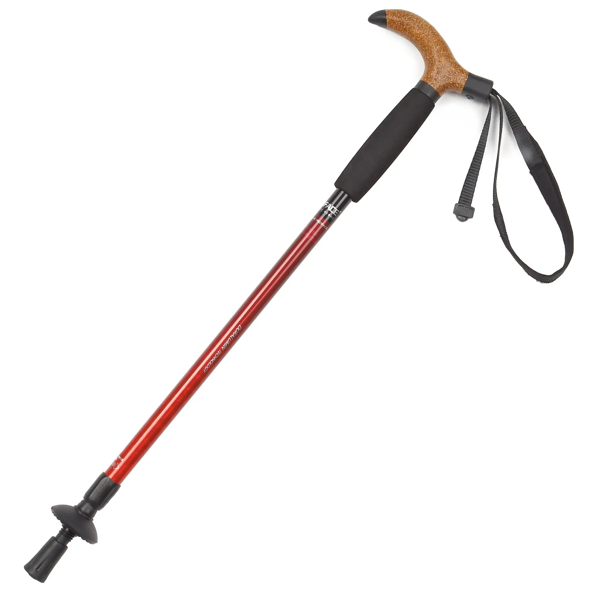 
Collapsible ultralight wood handle Aluminum old man walking stick 