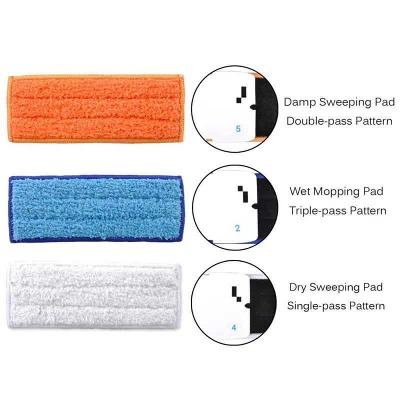 
6 pack dry wet damp sweeping pad microfiber mop fabric 