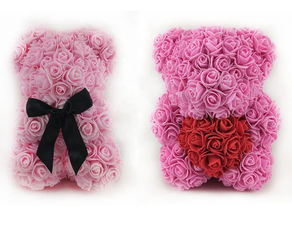 Best Christmas Valentine Gift Items Bear Rose mini Size Rose Teddy Bear