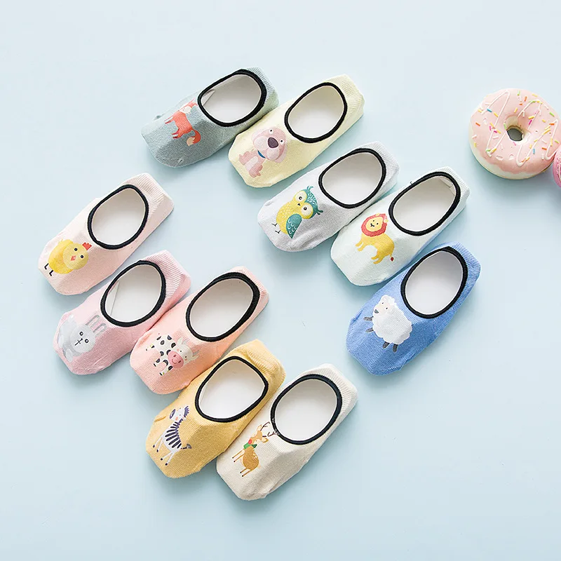 
Wholesale 3-pack Non-slip Invisible Slip-on Toddler Baby Kids Barefoot Slipper Socks 