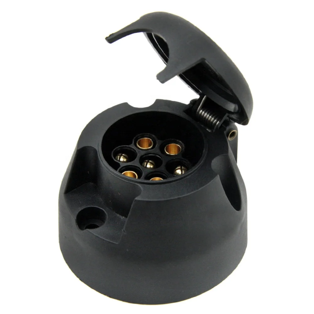7 Pin 12V female plastic Round Trailer plug socket