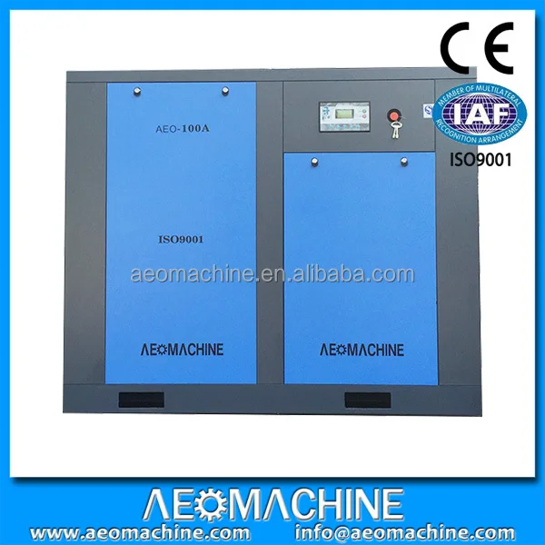 75Kw 100hp промышленные безмасляные винтовые компрессоры на продажу