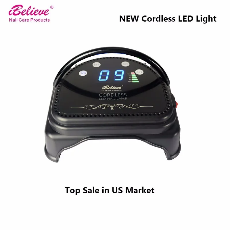 Professional nail care products high power 64w uv led cordless gel nail lamp