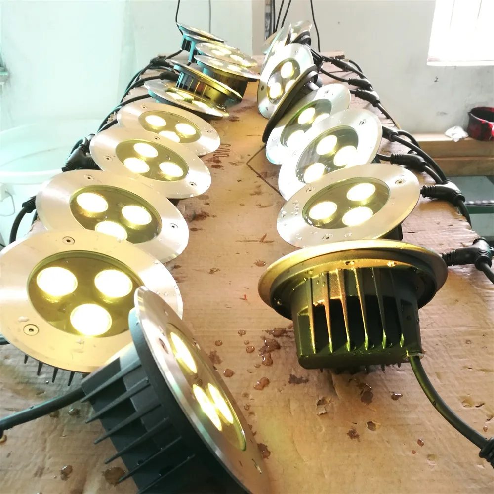 RGB утопленное напольное освещение 12-24Vdc 3X8W 4In1 Rgbw светодиодный подземный свет