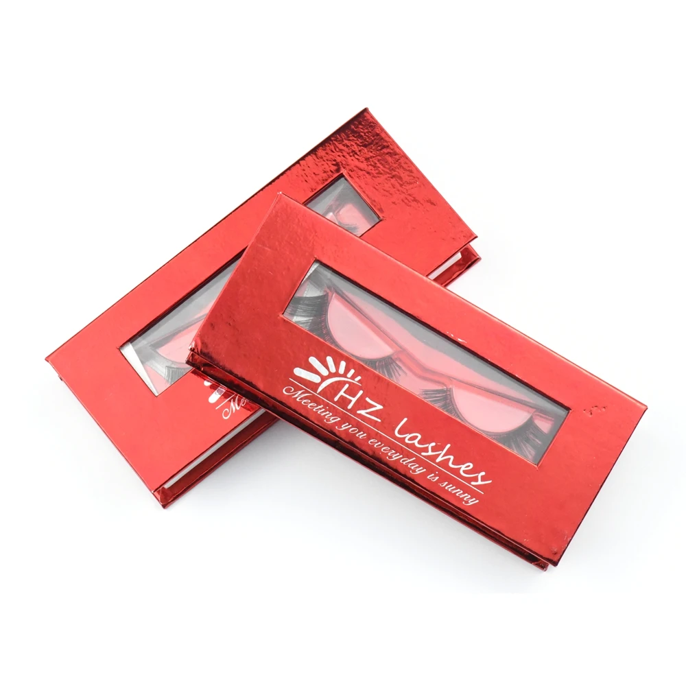 Faux mink eyelash and silk lashes with custom eyelash box