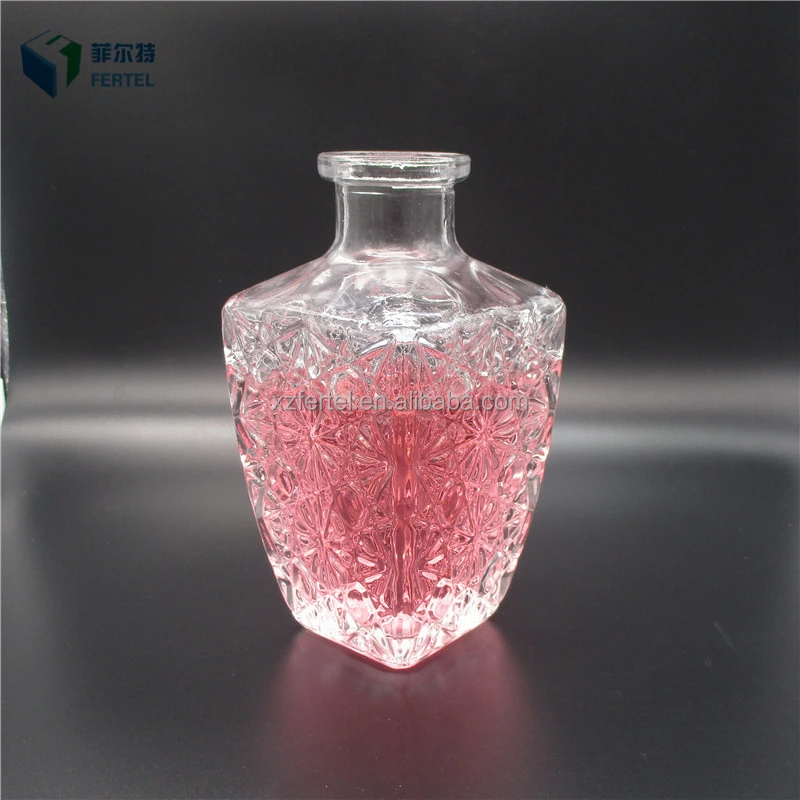 
250ML 500ML 750ML Glass liquor bottle for vodka whisky with glass lid 