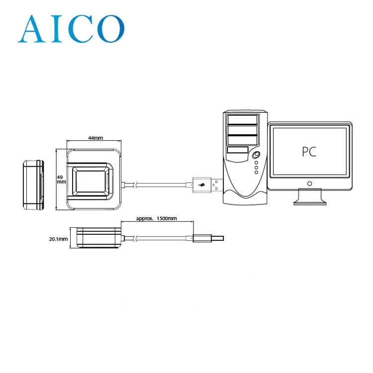 Китай, android 20R, сканер, биометрический usb считыватель отпечатков пальцев с SDK