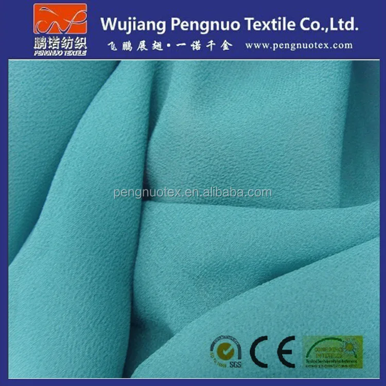 100% polyester dyed moss crepe spandex woven fabric/100d+40d for women clothes and dress