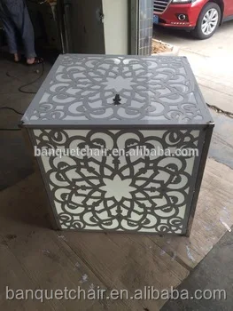 
Stainless steel with led light table set party used 