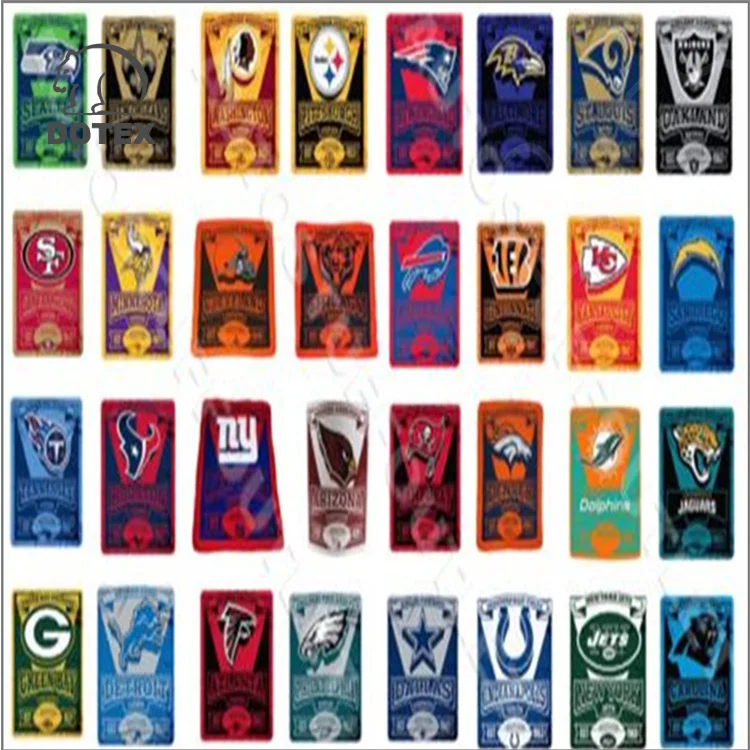 
China Factory Suppliers Wholesale Brand New NFL Teams New Logo Large Soft Fleece Throw Blanket 50