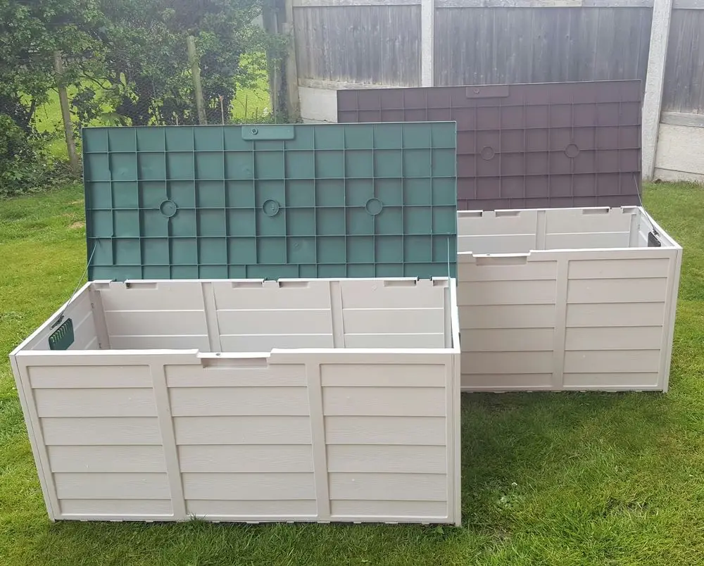 
Garden shed plastic storage box 290L Green plastic storage box 