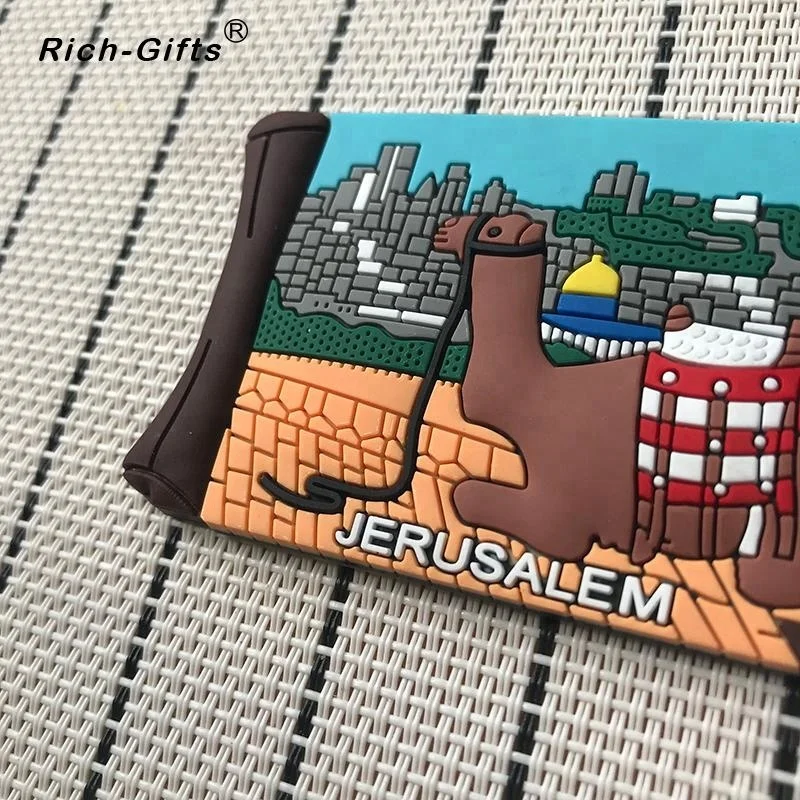 Tourist Souvenir PVC Fridge Magnet For Jerusalem