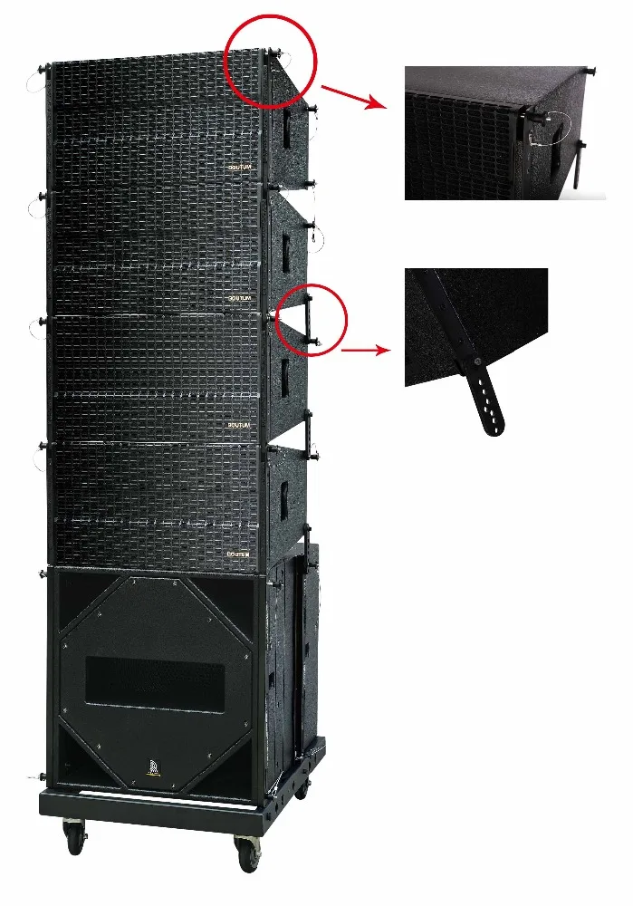 BOUTUM 2-way indoor outdoor active subwoofer speaker sound system professional line array active with DSP