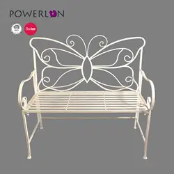 Home Hand Made Outdoor Foldable Home And Garden Leisure Furniture Metal White Bench