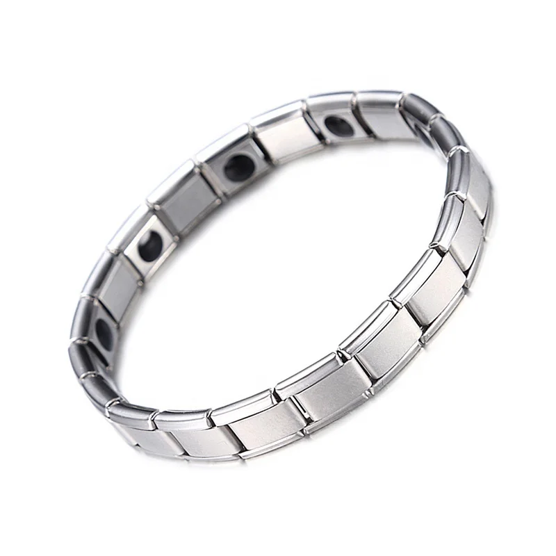 Classical Stainless Steel Excellent Polish Tourmaline Energy Bracelets