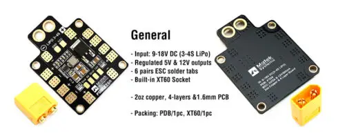 PDB XT60 PDB-XT60 с BEC 5V/12V V1.1 для FPV