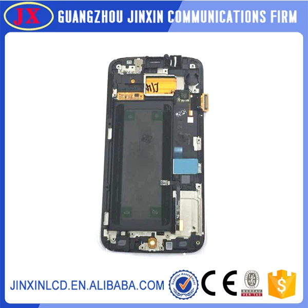 Оптовая Цена для Samsung Galaxy S6 LCD + Касания Экрана Планшета Ассамблеи С Рамкой