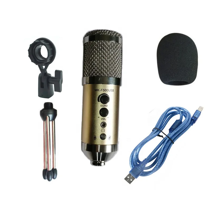 MK-F500USB Microphone for Radio Braodcasting Singing Professional Condenser Sound Recording