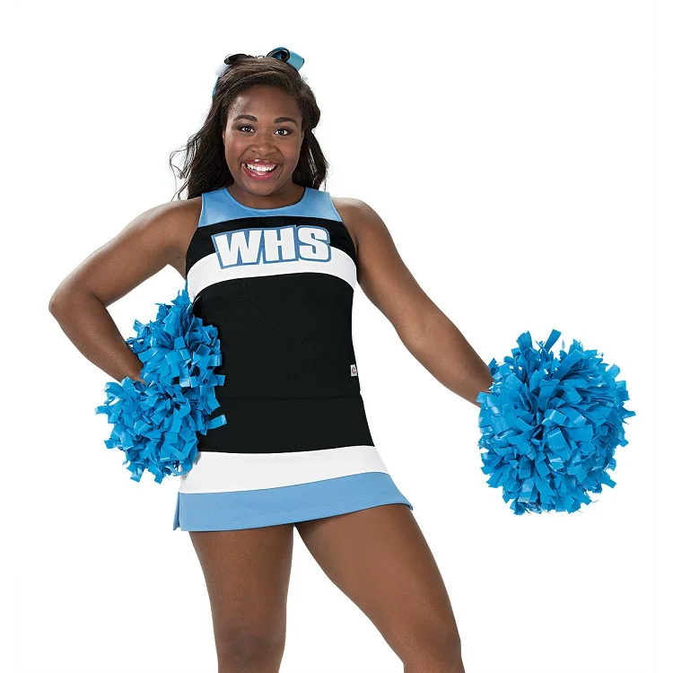 6  inch  wet look plastic  blue  Cheerleading  pom poms  for team sports