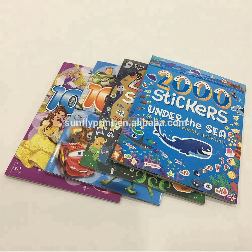 Custom Paper Sticker Book For Children Book Printing  China Factory Directory Printing Services books for adults