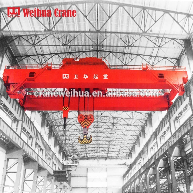 WEIHUA Double Girder QY Type Cabin Control Casting Overhead Bridge Crane 50ton 100ton