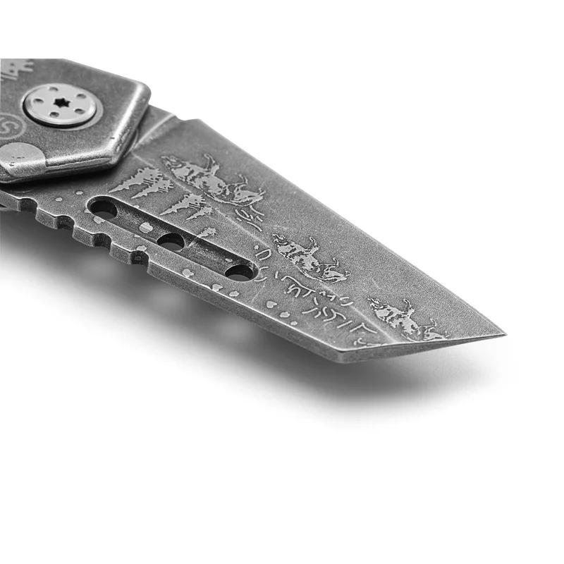 
COG stainless steel handle mini folding survival pocket knife SR288D 