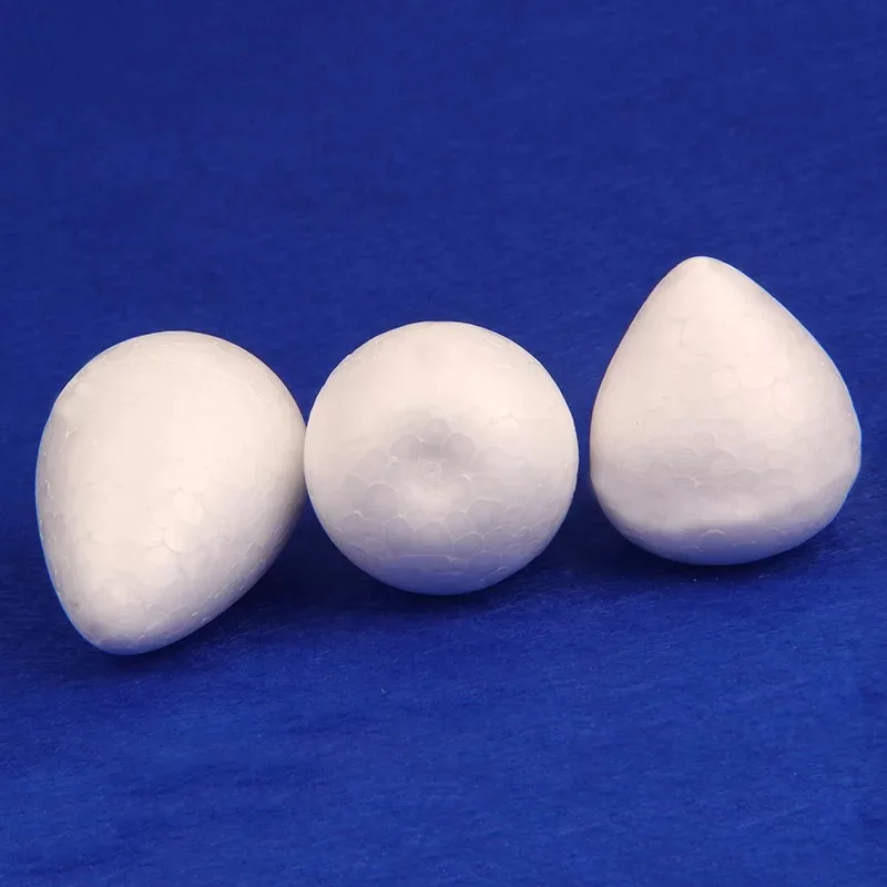 White Modelling Polystyrene Styrofoam Foam Water Drop Shape for DiY Crafts Decoration