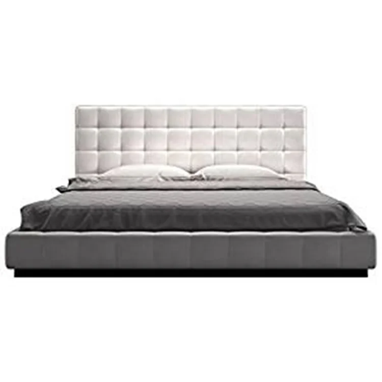 Кровать-платформа для спальни современная мебель большого размера мягкая кожаная домашняя + рамка из фанеры 50